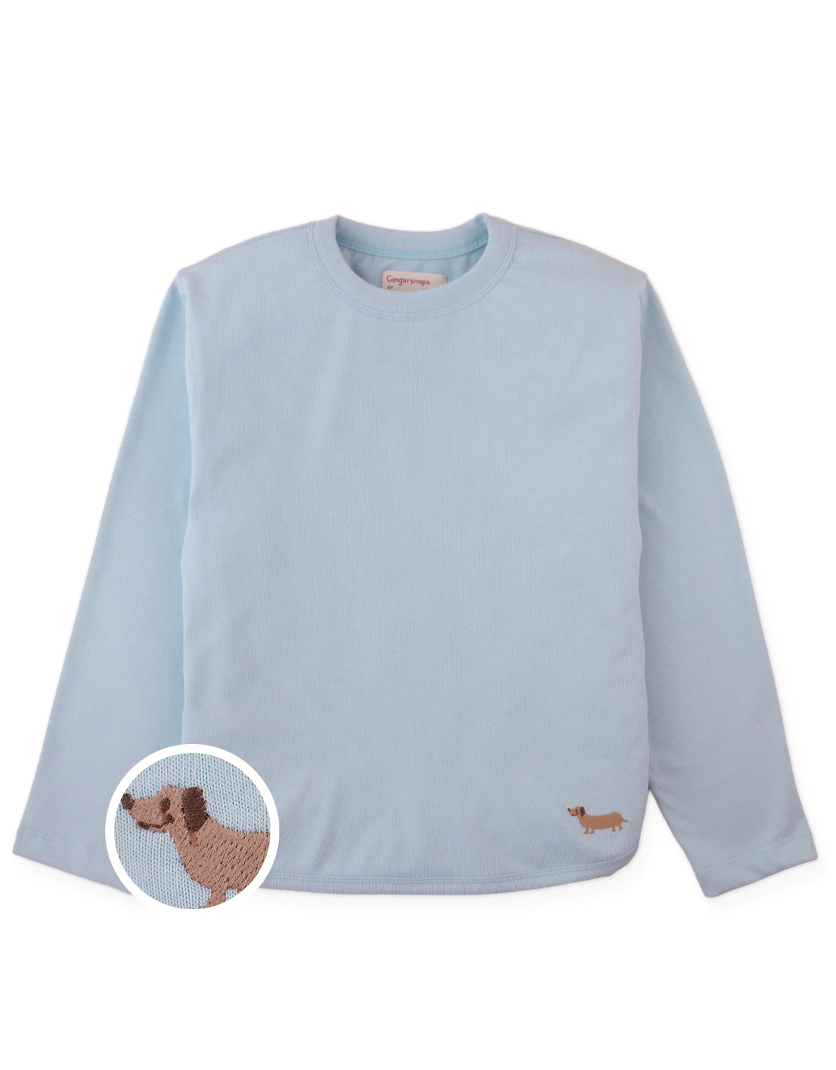 Teo Jersey Bib- Style Tee with Dachshund Embroidery