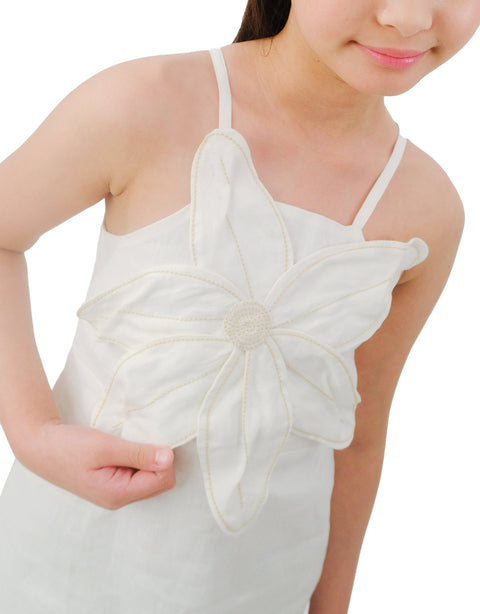 GIRLS DRESS WITH OVERSIZED FLOWER