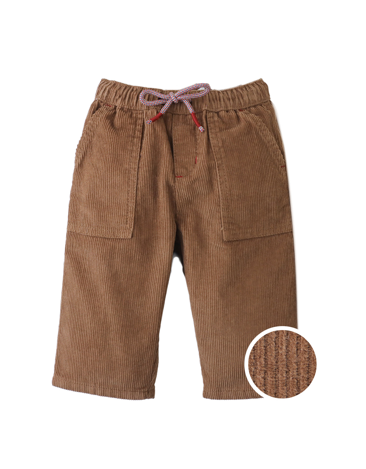 Baby Dominic Pull-On Corduroy Pants with Patch Pockets
