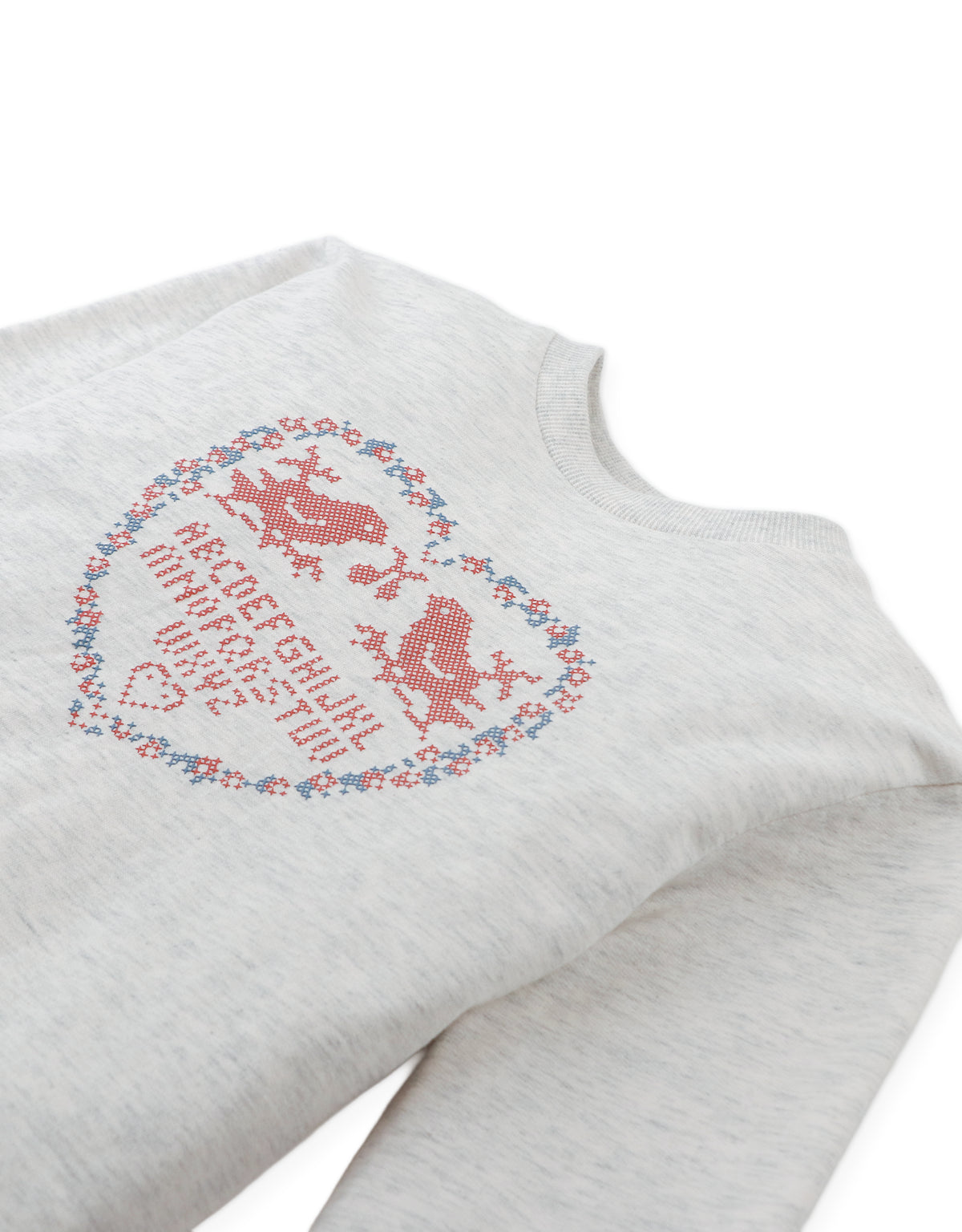Suzette Terry Tee with Embossed Heart Print on Bodice