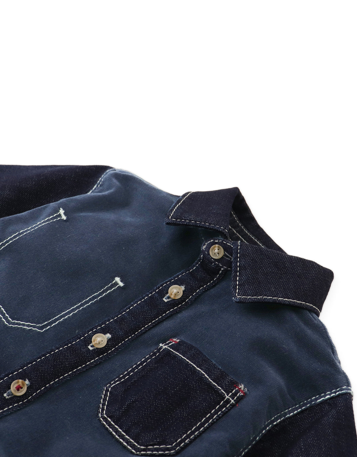 Baby Alessio Denim and Corduroy Combination Shirt