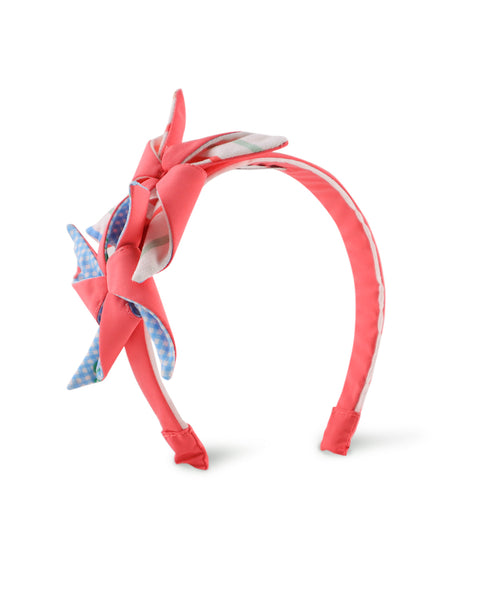 AVERY HEADBAND WITH PRINTED FABRIC PINWHEEL