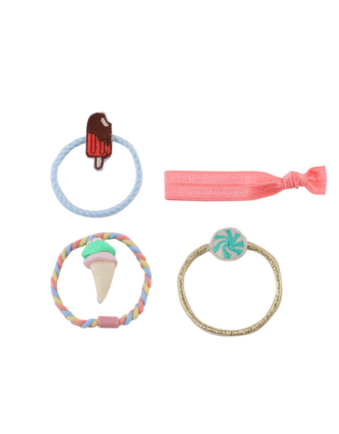 STELLA HAIR TIES WITH PATCH EMBROIDERIES SET