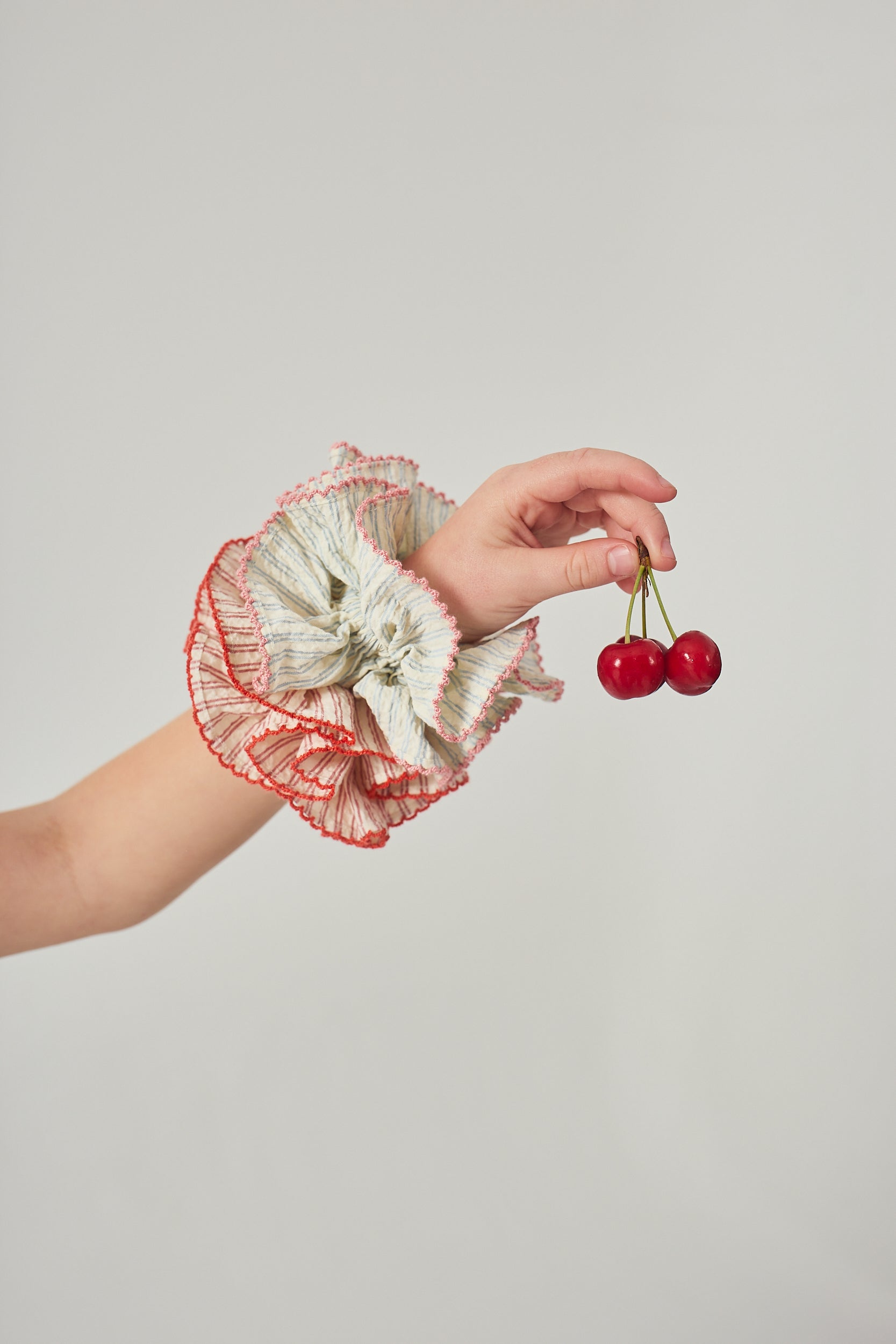 Rue Scrunchies With Picoting Edges