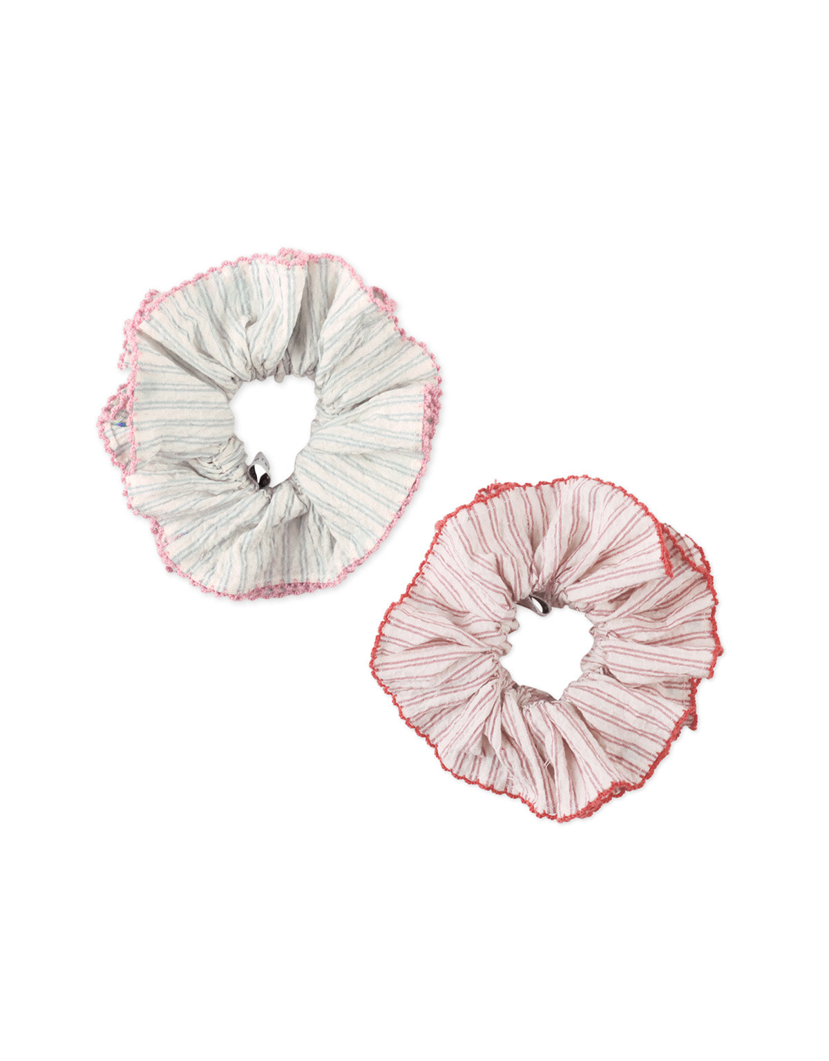 Rue Scrunchies With Picoting Edges