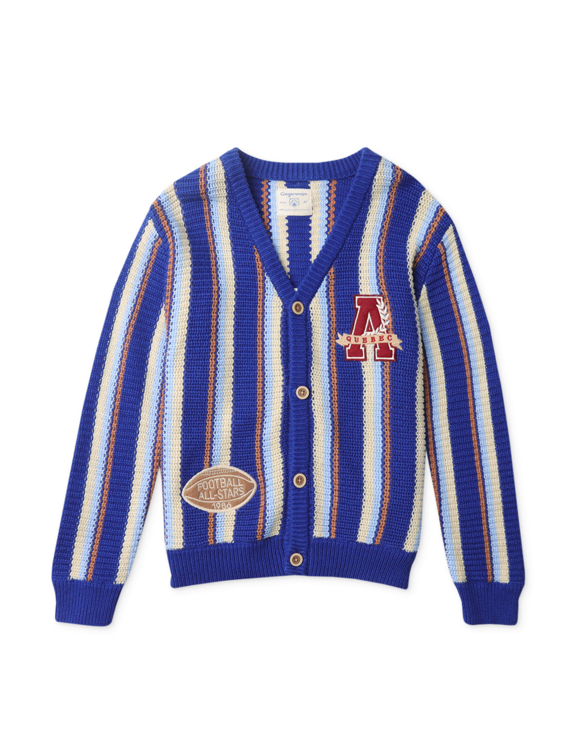 BOYS VERTICAL STRIPES KNIT CARDIGAN