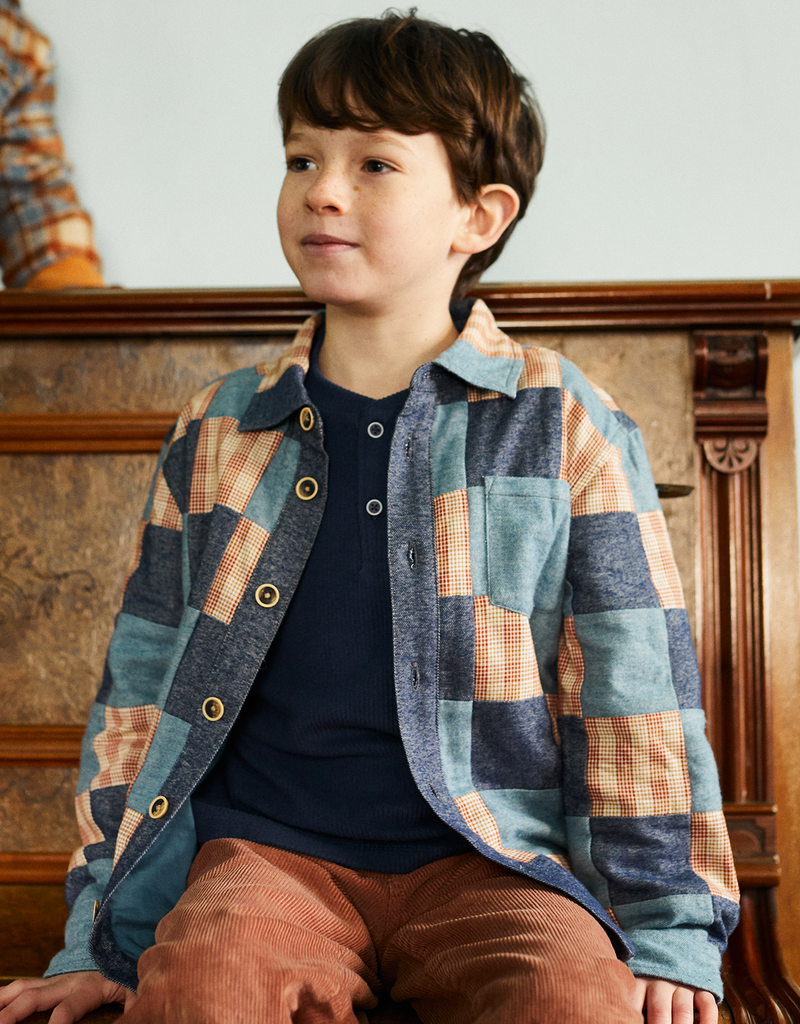 BOYS PATCHWORK SHACKET