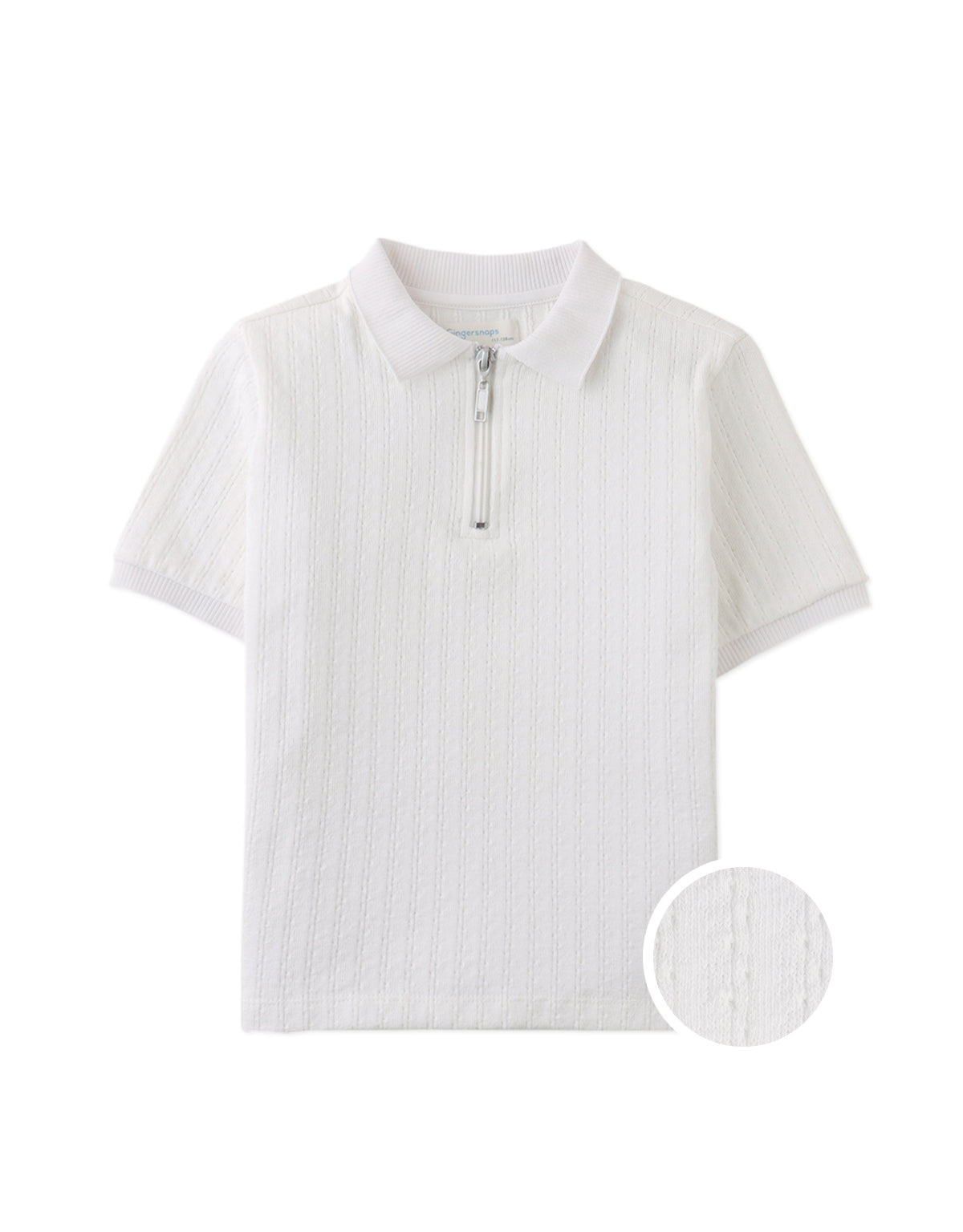 Diether Zipped Cable Jersey Polo Shirt