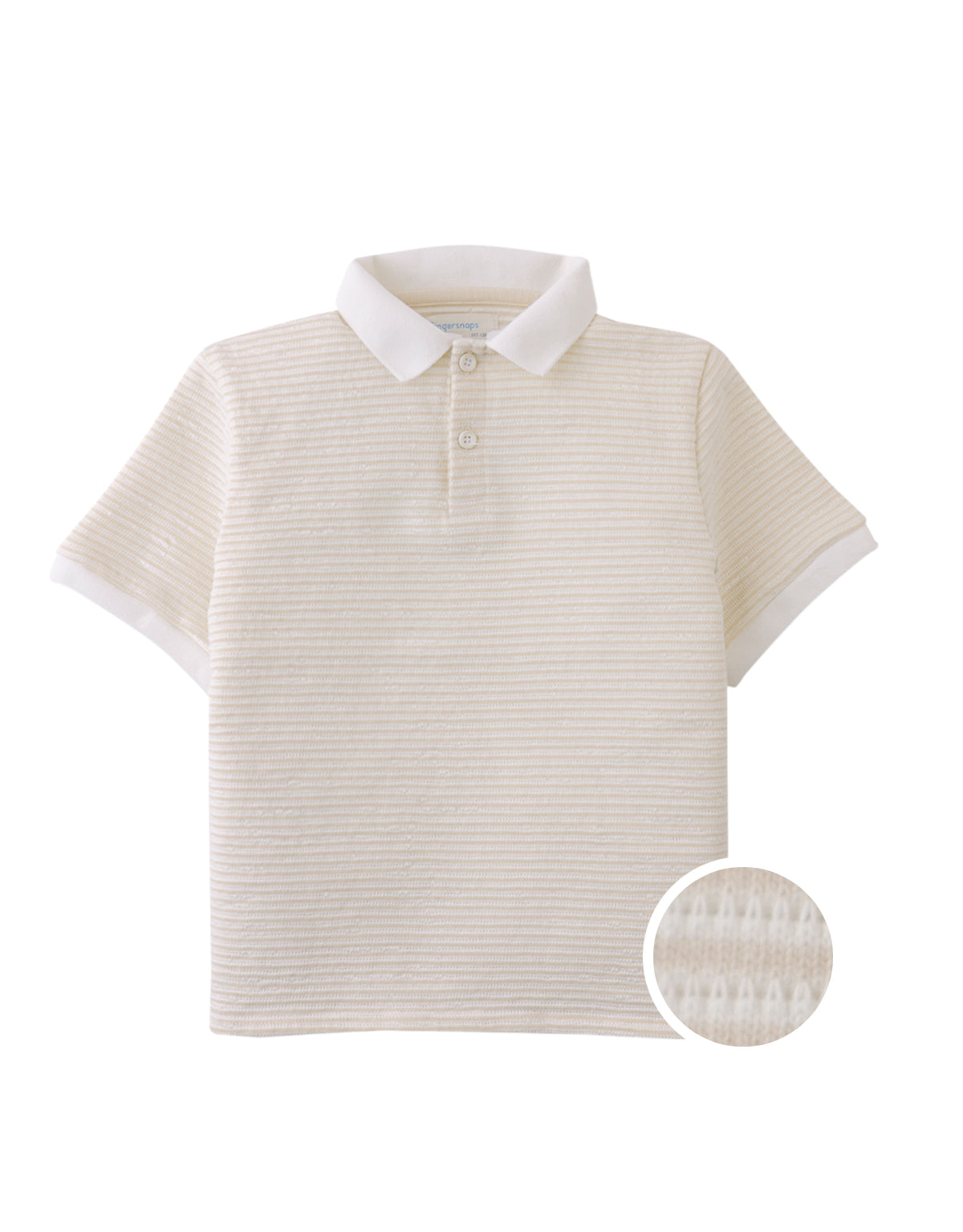 Eren Textured Stripe Terry Polo Shirt