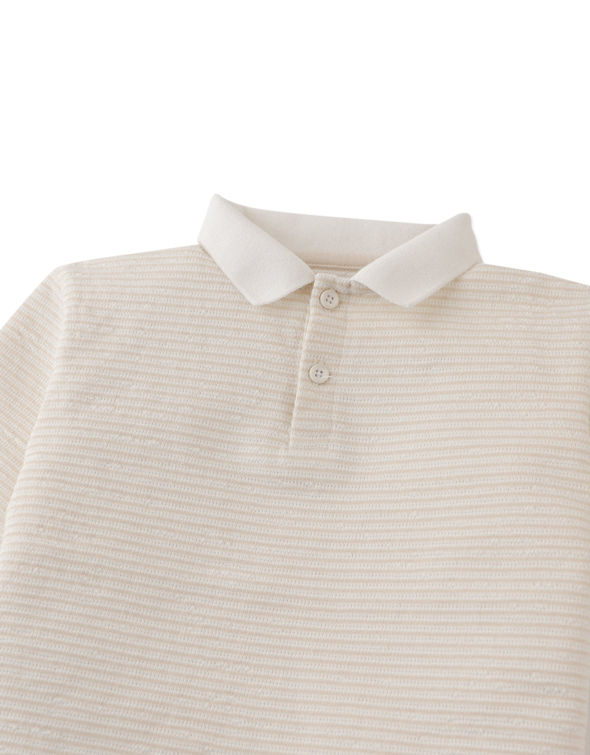 Eren Textured Stripe Terry Polo Shirt