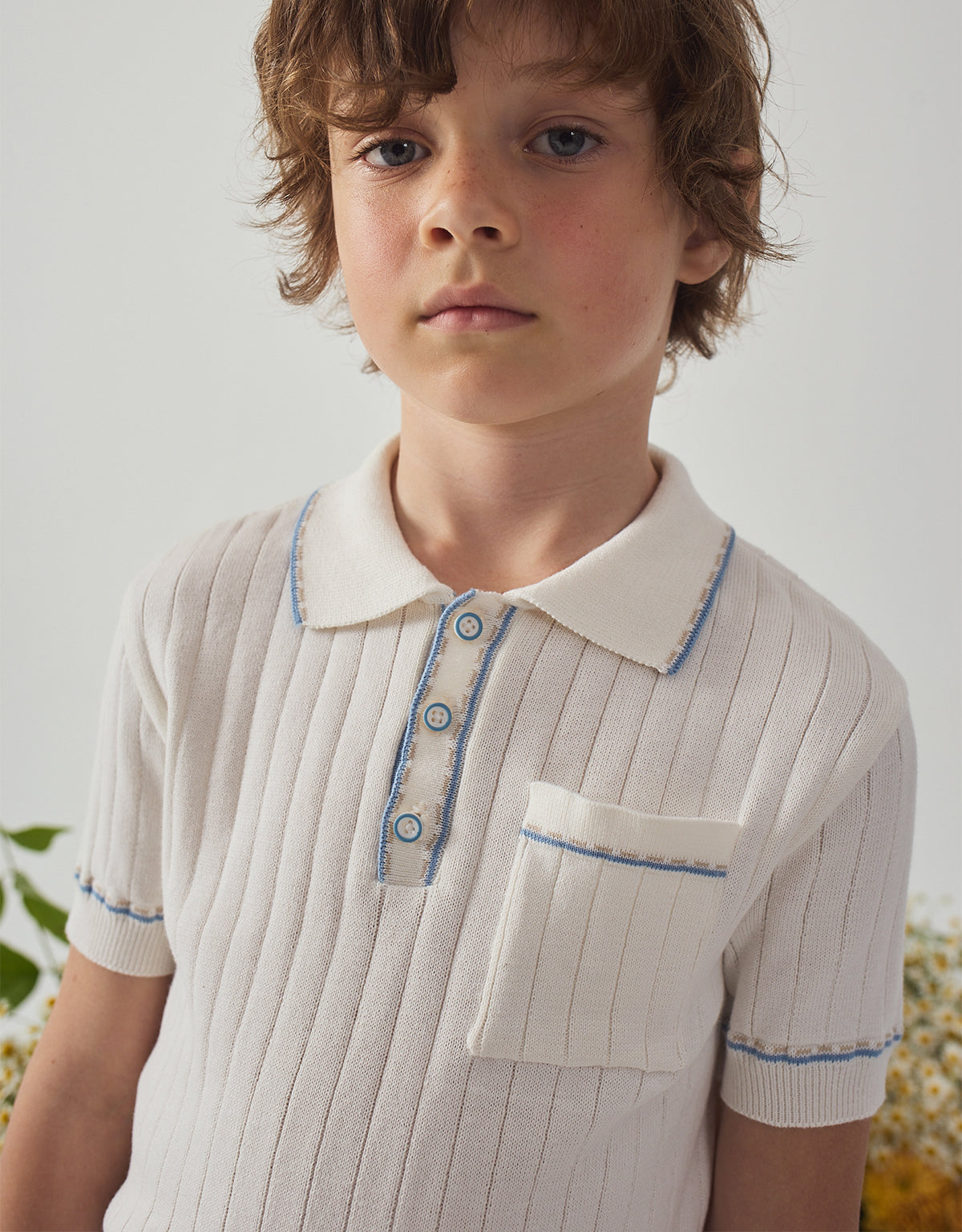Reiner Polo Shirt with Stripe Tipping Accents