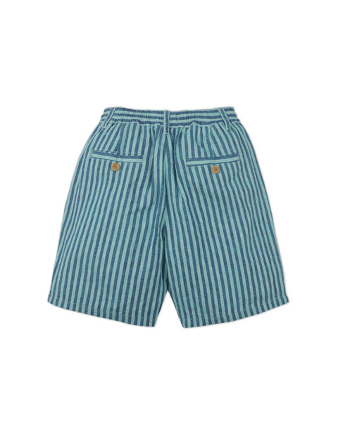 BOYS STRIPED LINEN PULL-ON SHORTS