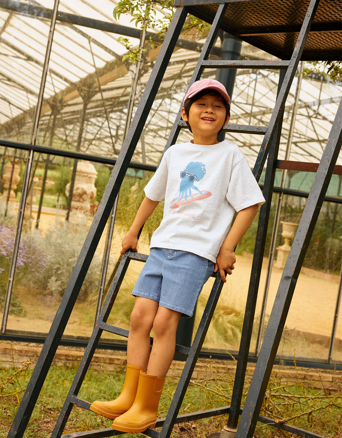 Gelgar Textured Denim Dress Shorts