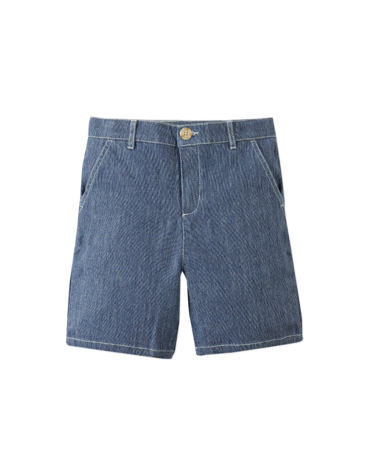 Gelgar Textured Denim Dress Shorts