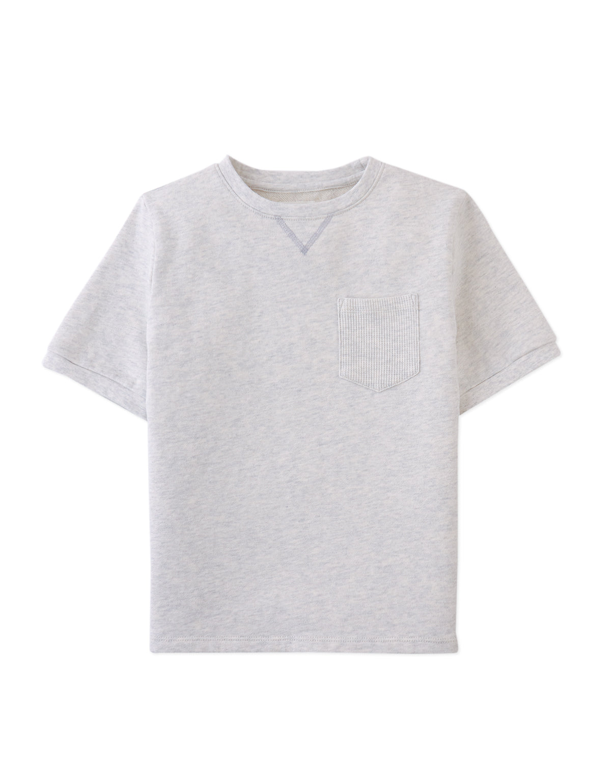 Scott Melange French Terry Set-In Ringer Tee with Waffle Knit Pocket