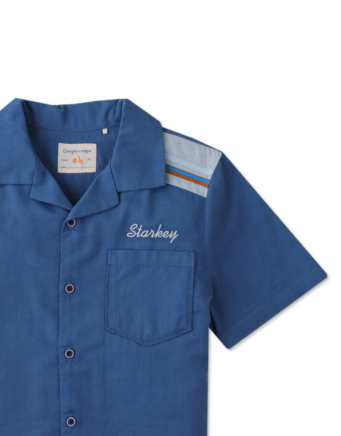 BOYS CONTRAST YOKE BOWLING SHIRT
