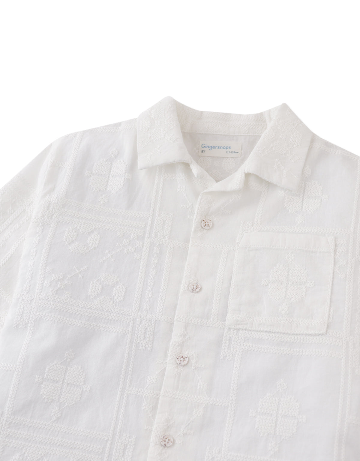 Timothy Embroidered Camp Collar Button-Down Shirt