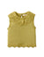 GIRLS SCALLOPED EDGE NECK AND HEM KNITTED TOP