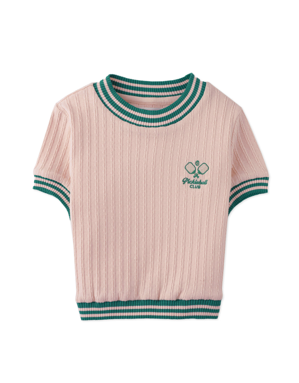 ANNE TOP WITH STRIPEY RIBBING