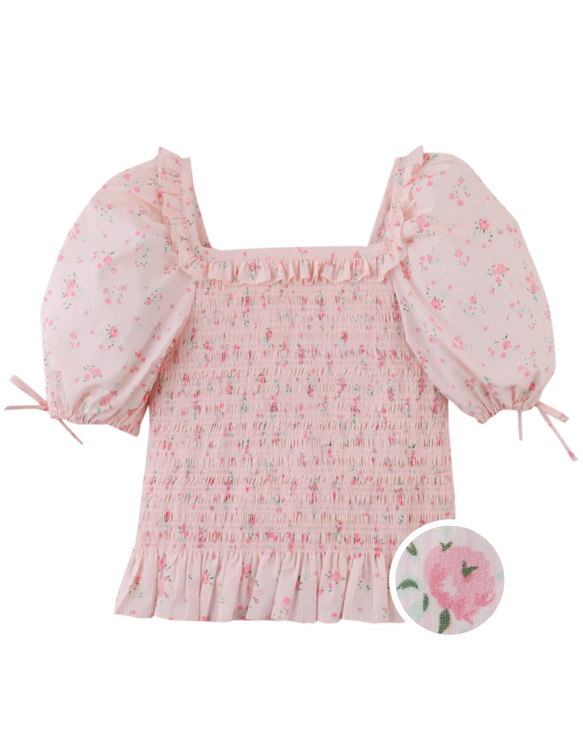 Priscilla Smocked Top with Puff Sleeves