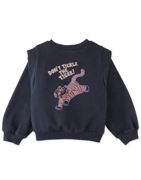 GIRLS DONT TICKLE THE TIGER FLEECE PULLOVER