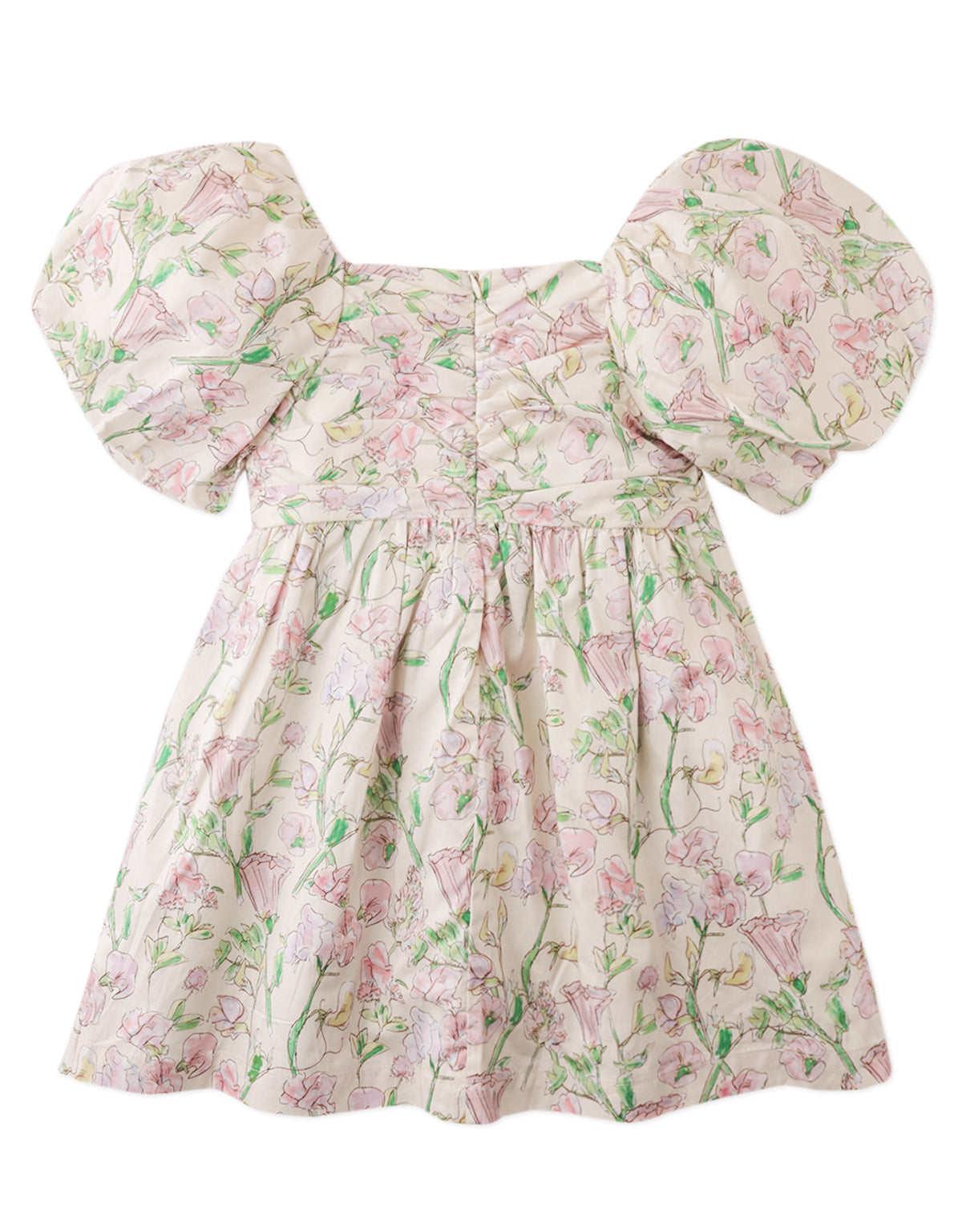 NATALIA DRESS FLEUR WITH RUCHED BODICE
