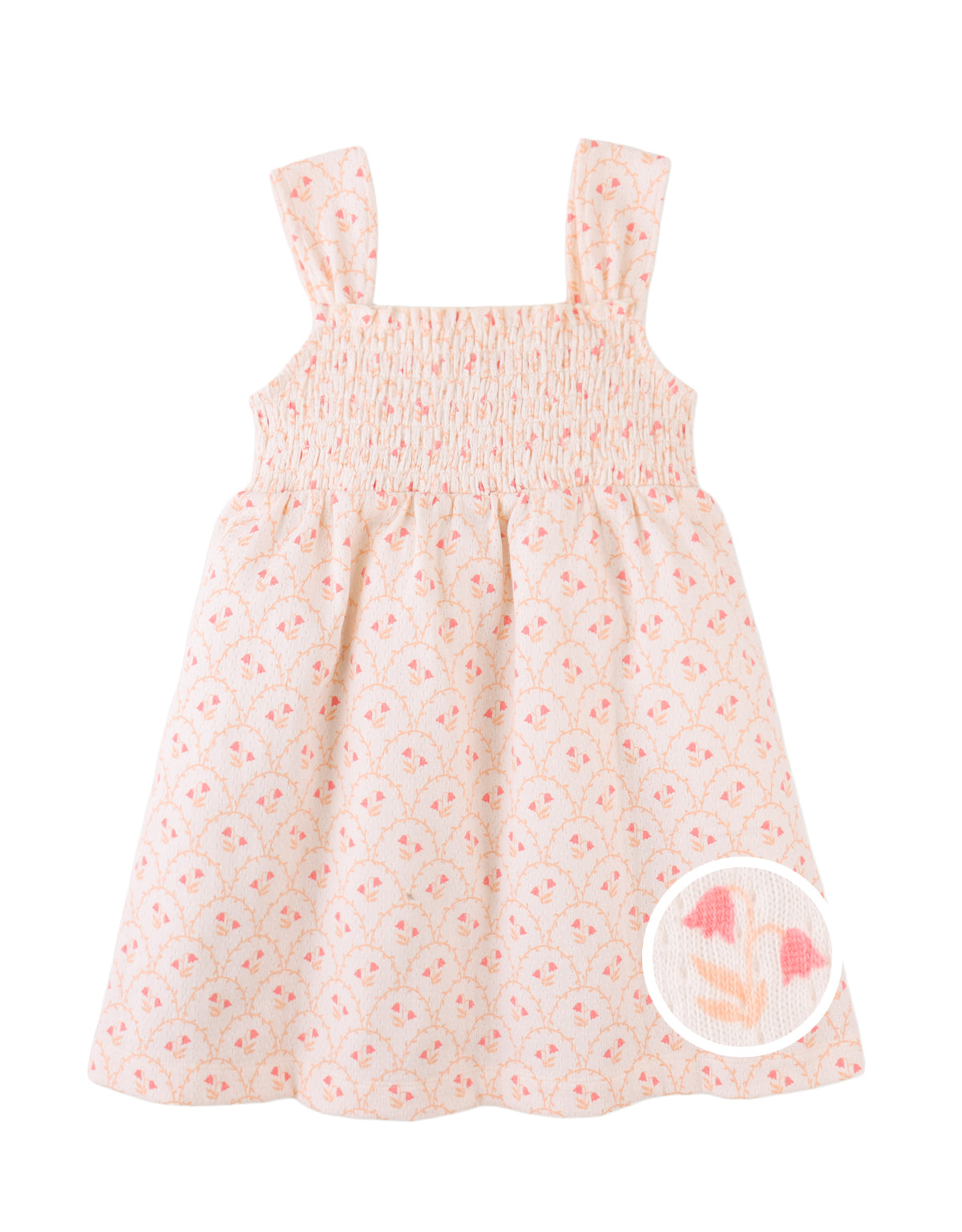 Elena Smocked Strappy Textured Dress