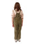 GIRLS JUMPSUIT WITH KANGAROO POCKET AND FLORAL EMBRO