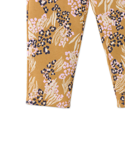 GIRLS ANIMAL PRINT PULL ON FLEECE PANTS