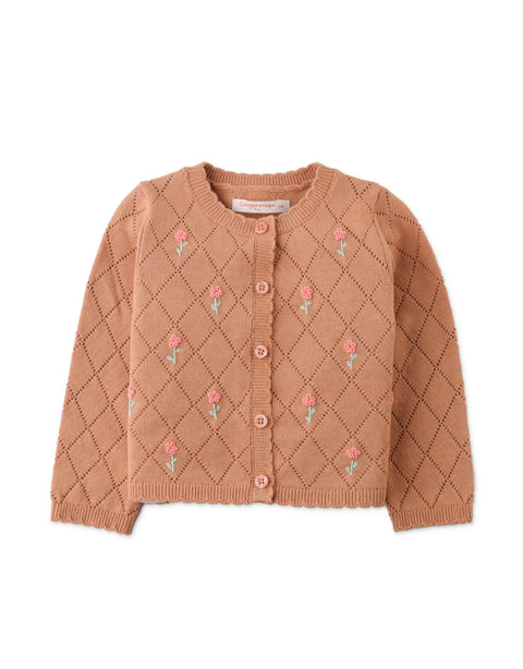 BABY HAZEL CARDIGAN WITH FLORAL EMBROIDERY
