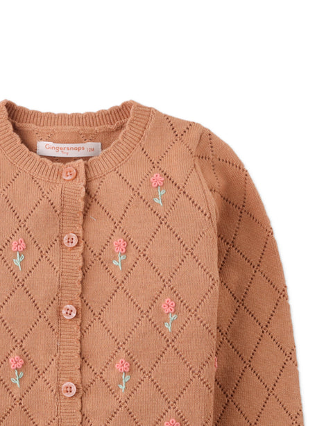 BABY HAZEL CARDIGAN WITH FLORAL EMBROIDERY