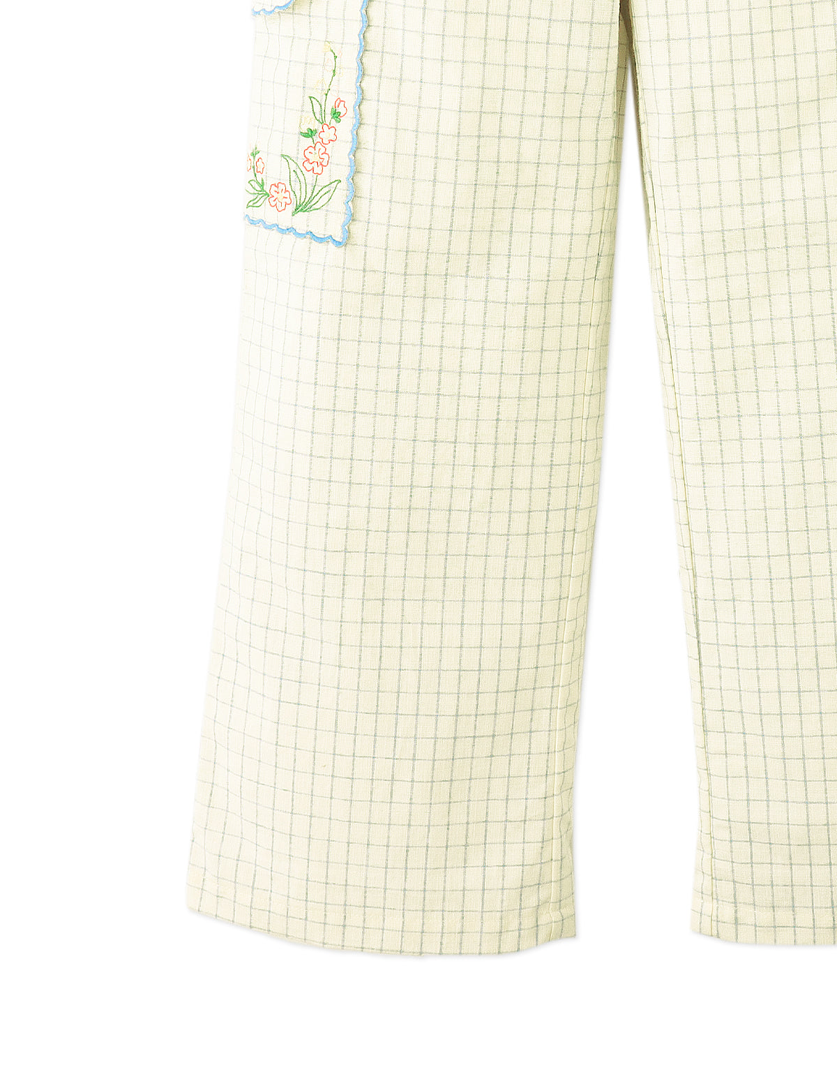 Full front catalog image of the Ariana Cargo Pants with Embroidered Pockets & Paper-bag Waist for kids from the Spring Summer collection of Gingersnaps Philippines.