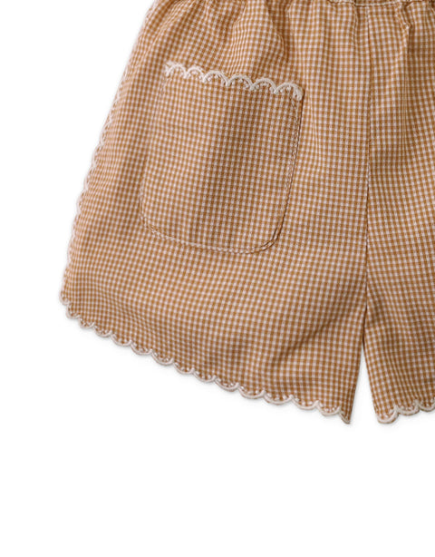 MIMI GINGHAM SHORTS WITH FRONT POCKETS