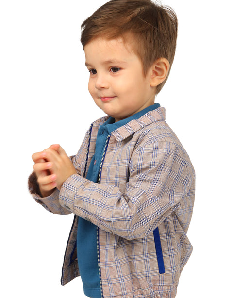 BABY BOYS HOUNDSTOOTH BLOUSON JACKET