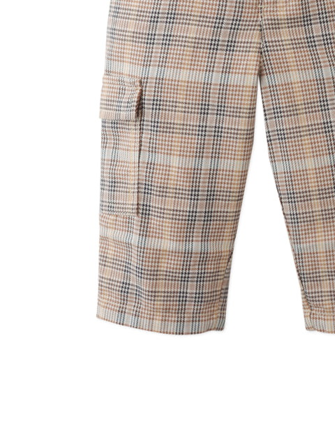 BABY CALUM CARGO PANTS HOUNDSTOOTH