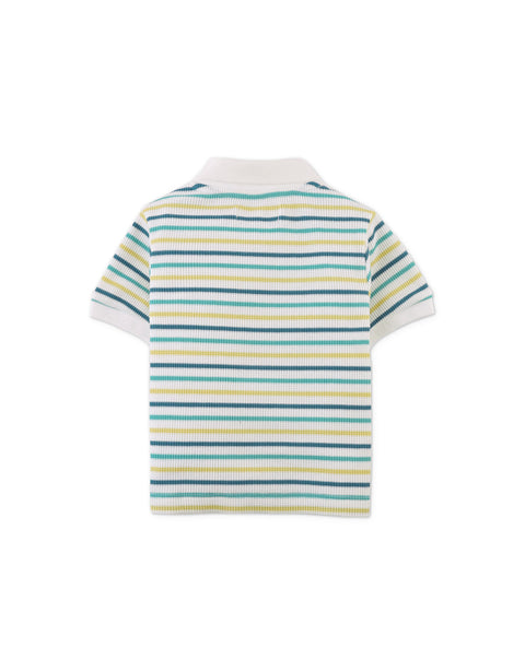 BABY RICARDO WAFFLE POLO SHIRT WITH PATCH POCKET