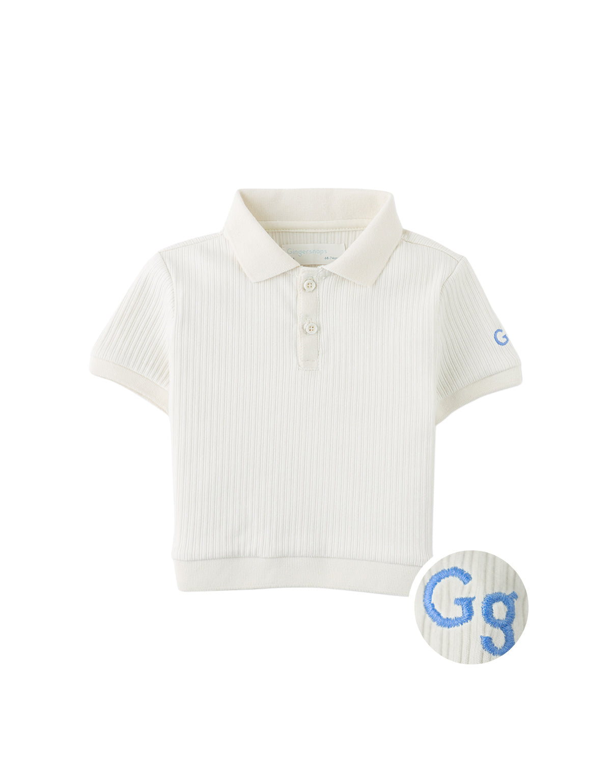 Baby Floch Polo Shirt with GG Logo Embroidery