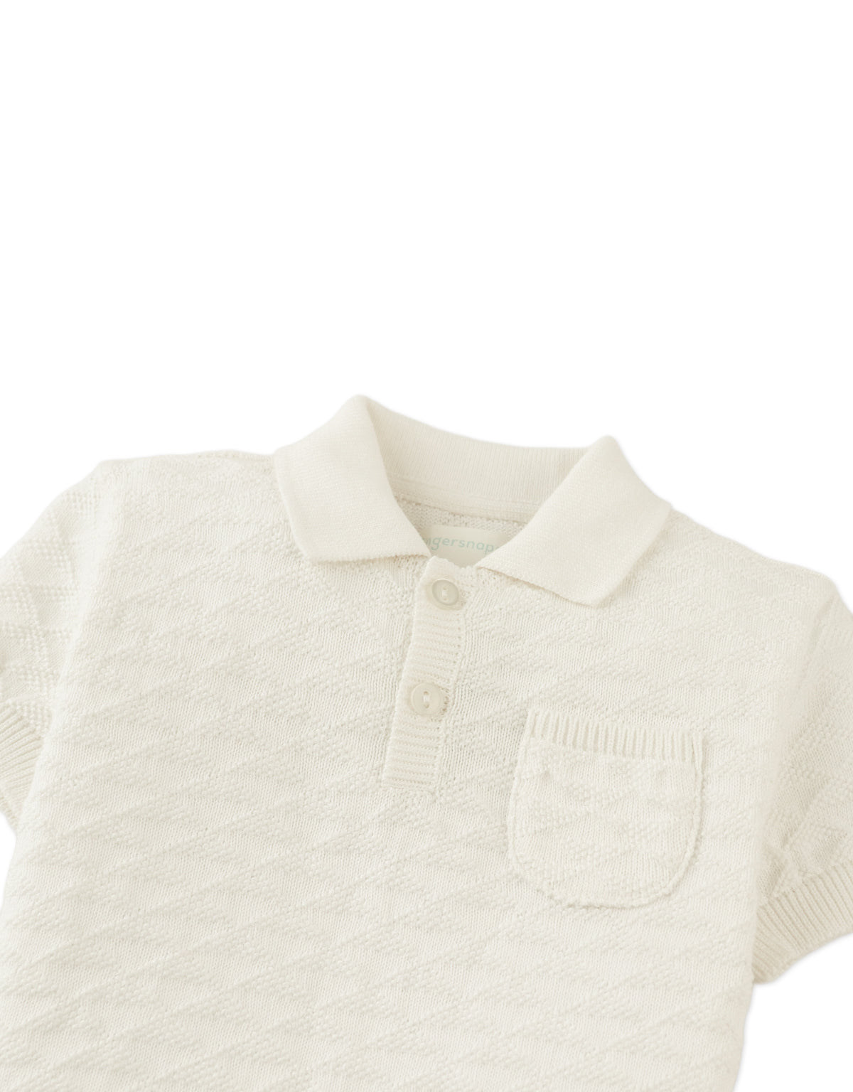 Baby Jerome Triangle Polo Shirt with Ribbed Cuffs