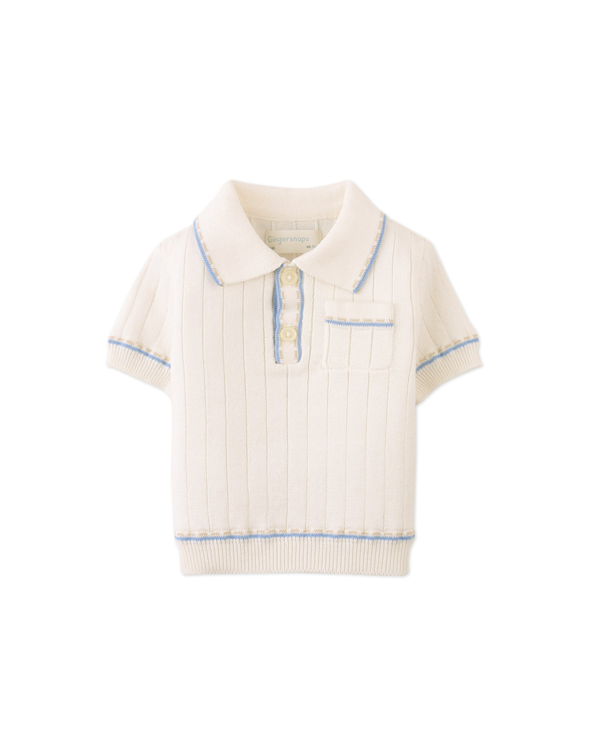 Baby Reiner Polo Shirt with Striped Tipping Accents