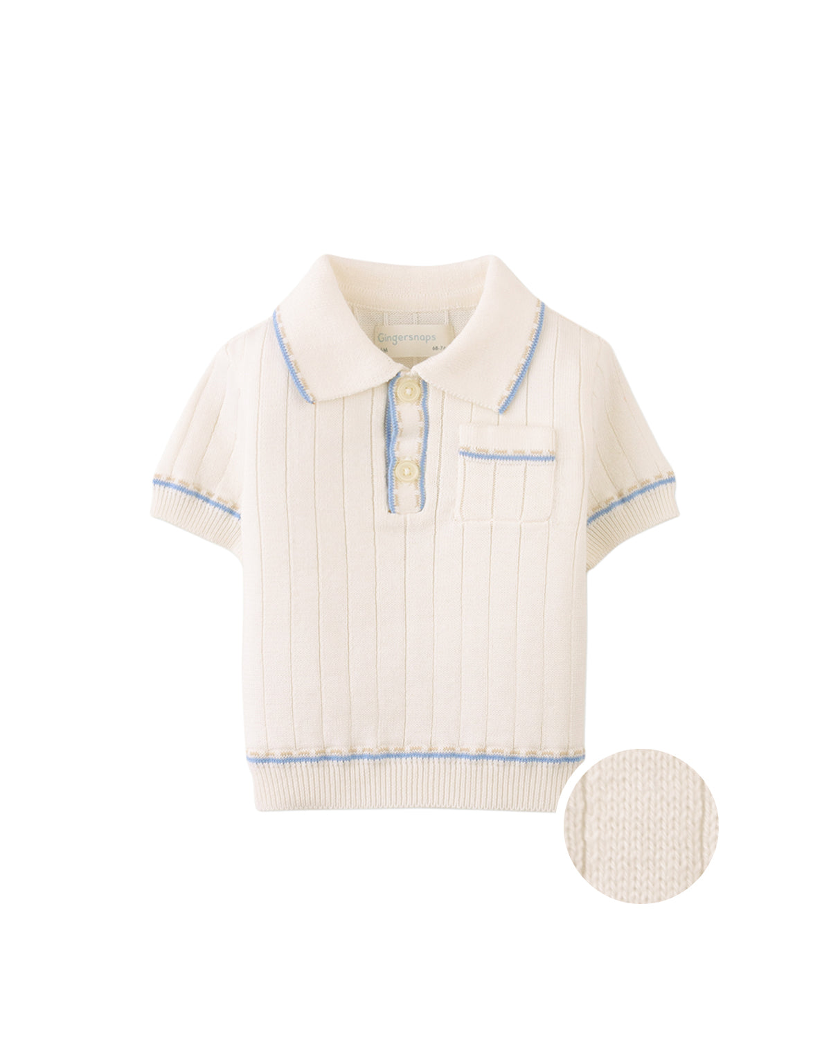 Baby Reiner Polo Shirt with Striped Tipping Accents
