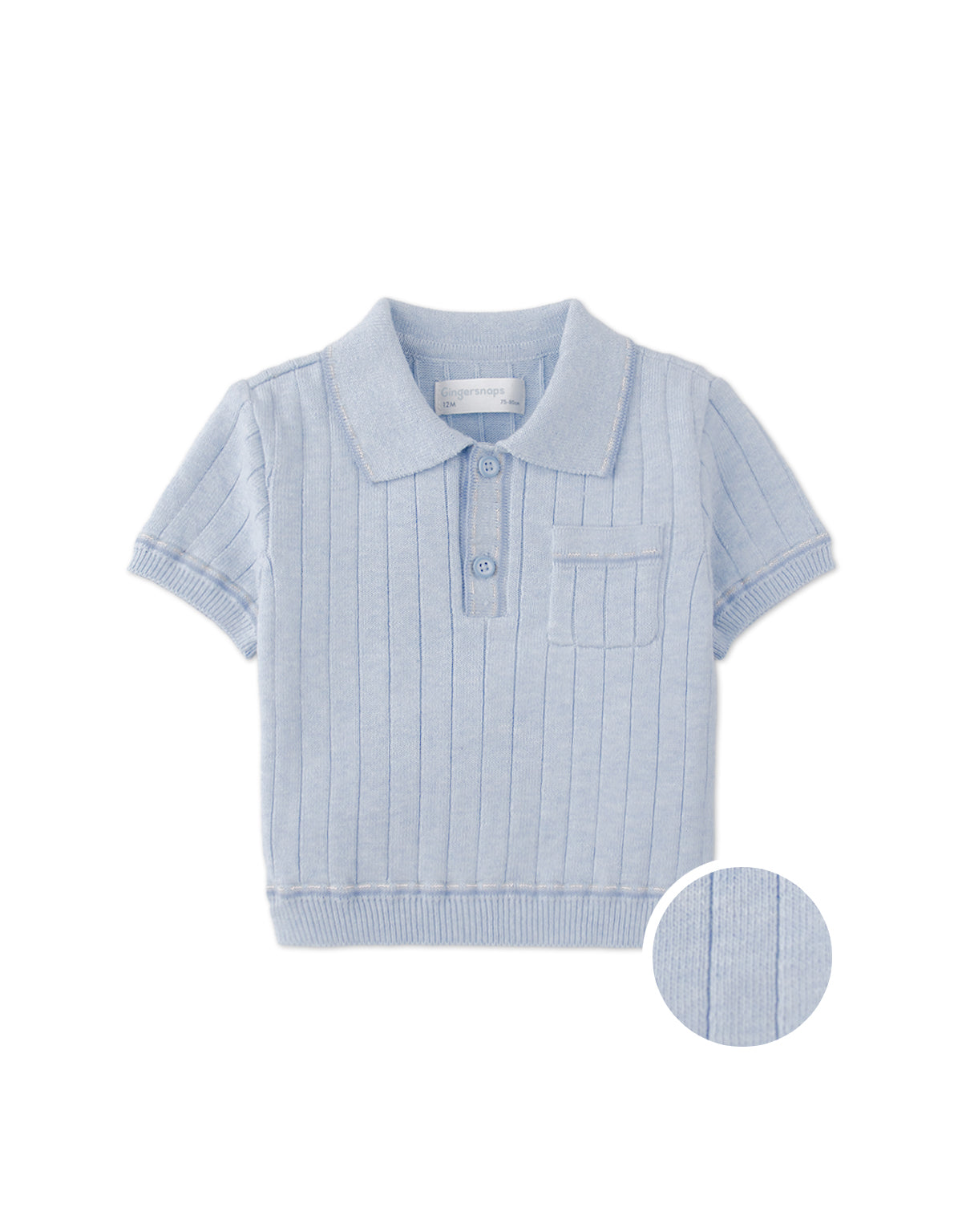 Baby Reiner Polo Shirt with Striped Tipping Accents