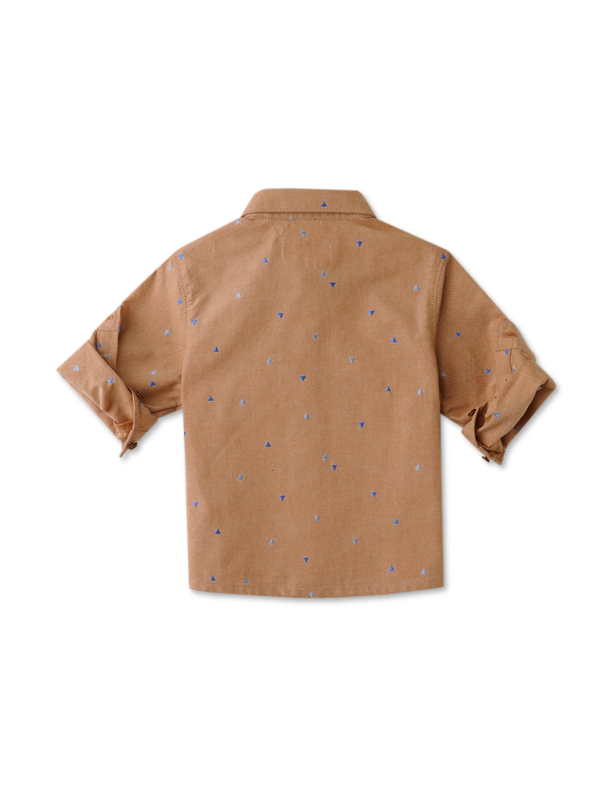 BABY BOYS GEOMETRIC EMBRO LONG SLEEVES SHIRT