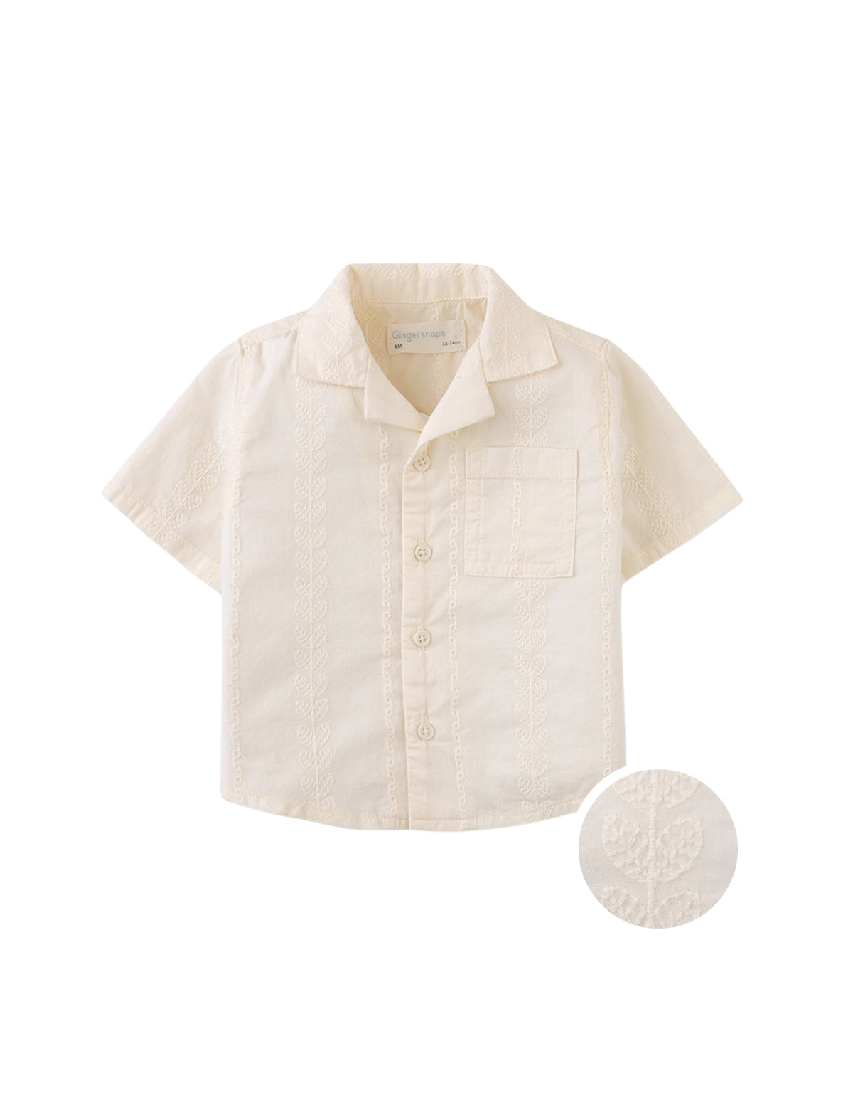 Baby Armin Embroidered Camp Collar Shirt