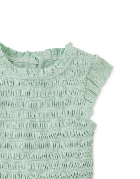 BABY MAYA SMOCKED RIBBED TOP