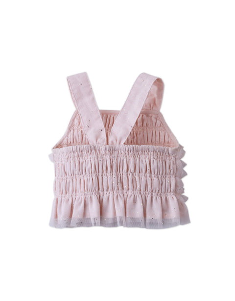 BABY VERONIKA BLOUSE WITH  FLOWER CORSAGES