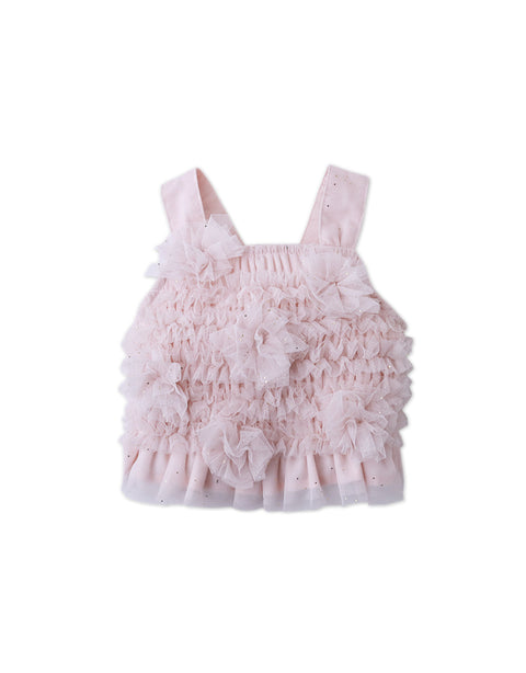 BABY VERONIKA BLOUSE WITH  FLOWER CORSAGES