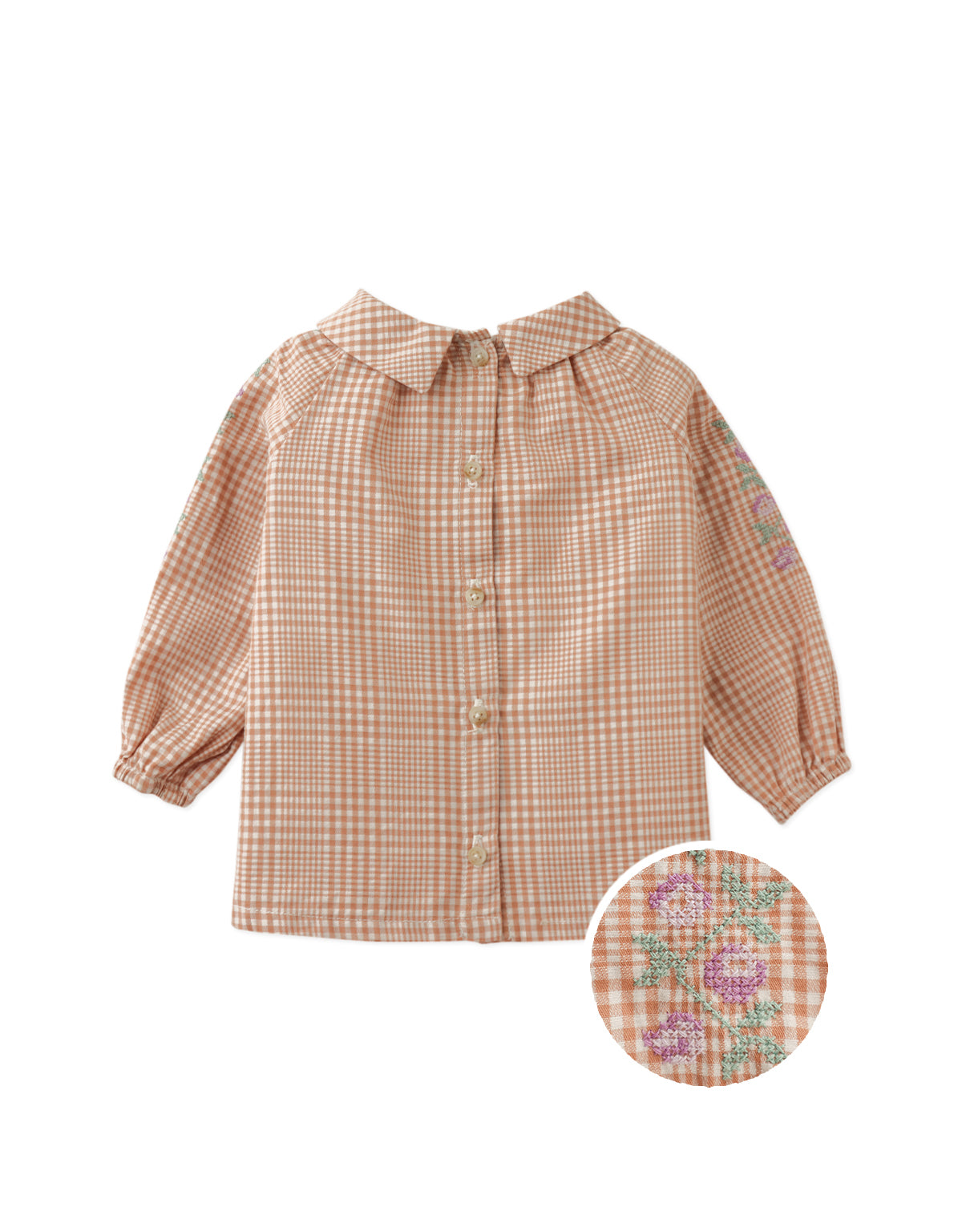 BABY  WREN RAGLAN TOP BAUER WITH EMBROIDERED SLEEVES
