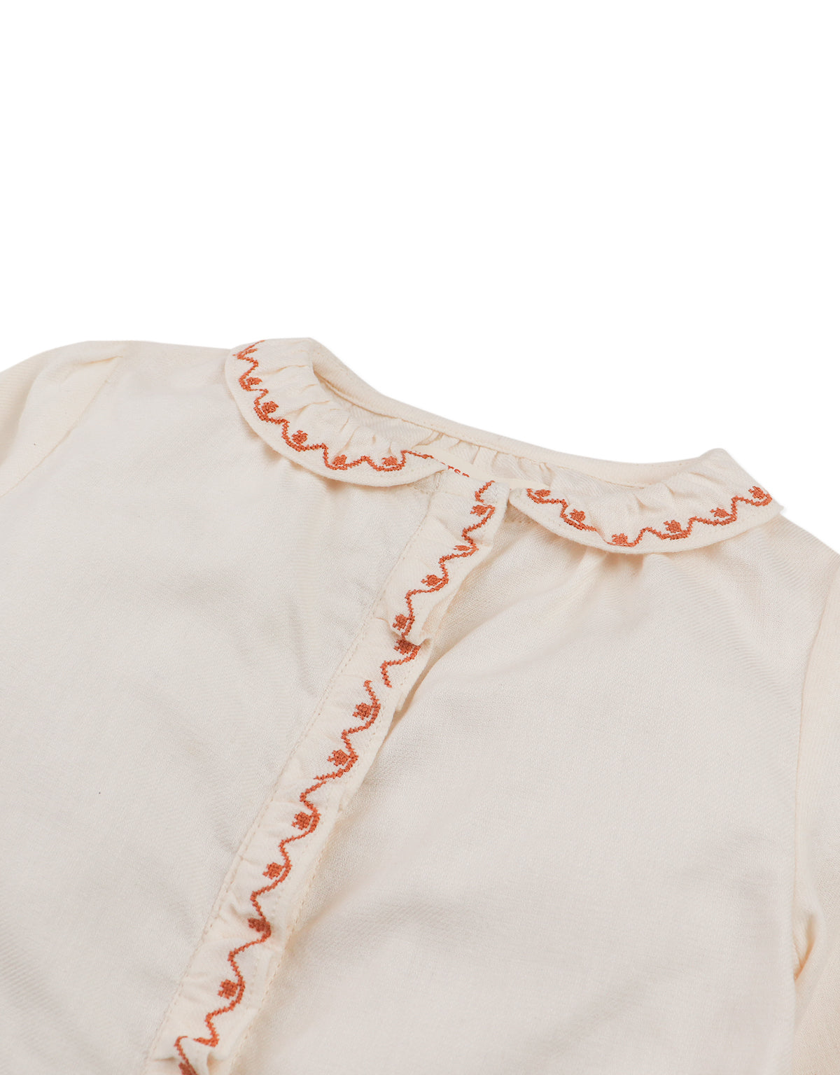 BABY  SARAH LONG SLEEVES BLOUSE OFFWHITE WITH EMBROIDERY AND RUFFLES