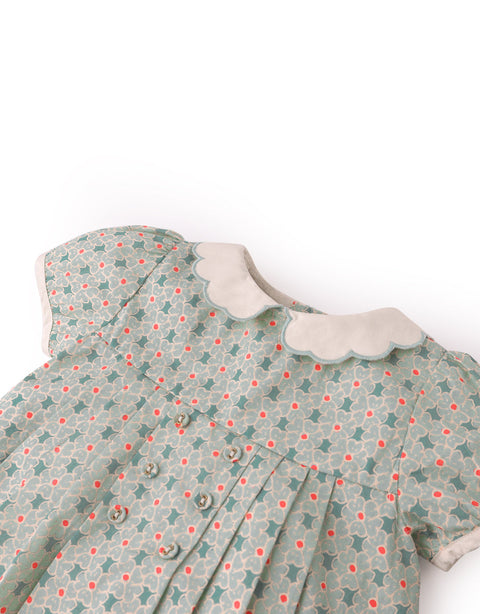 BABY NORAH DRESS WITH EMBROIDERED COLLAR