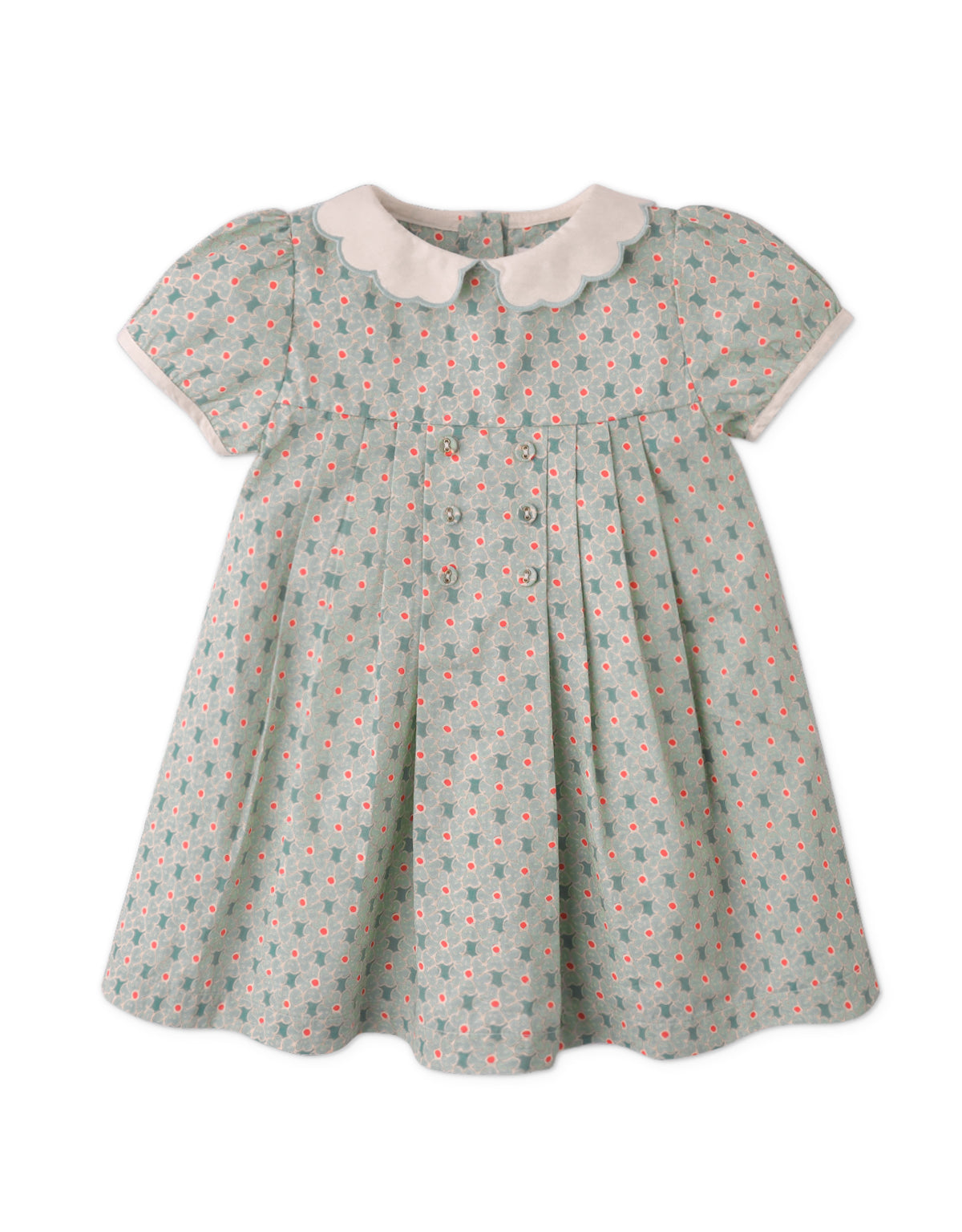 BABY NORAH DRESS WITH EMBROIDERED COLLAR